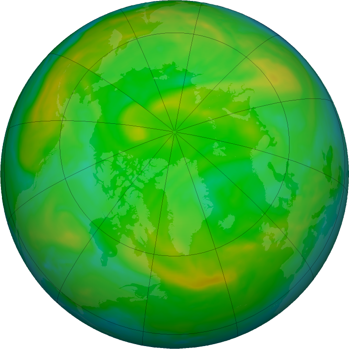 Arctic ozone map for 19 June 2020